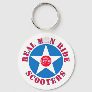 Real Men Ride Scooters Keychain