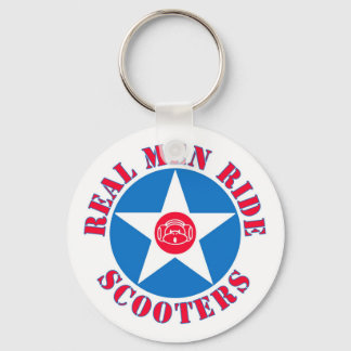 Real Men Ride Scooters Keychain