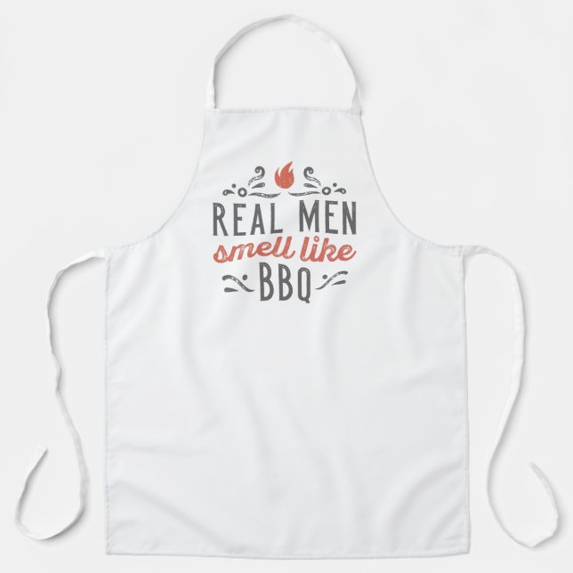Real Men Smell Like BBQ Apron (Front)