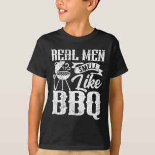 Real Men Smell Like Byrbecue Bbq Smoker Byrbecue G T-Shirt