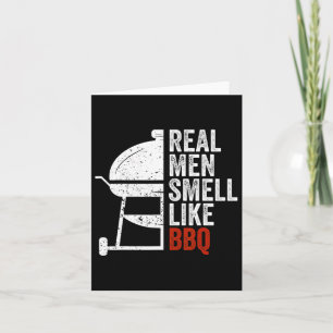 Real Men Smell Like Byrbecue Funny Bbq Grilling Gi Card
