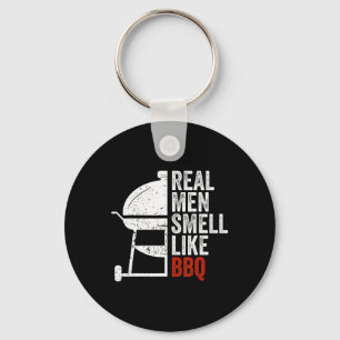 Real Men Smell Like Byrbecue Funny Bbq Grilling Gi Keychain