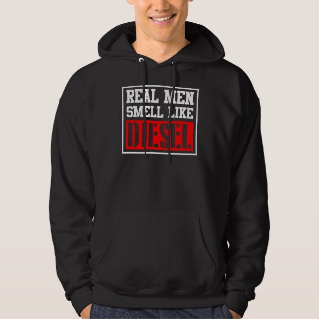 Real Men Smell Like Diesel Funny Car Mechanic Truc Hoodie (Front)