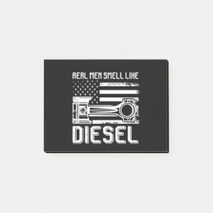 Real Men Smell Like Diesel Funny Mechanic Gift Post-it Notes