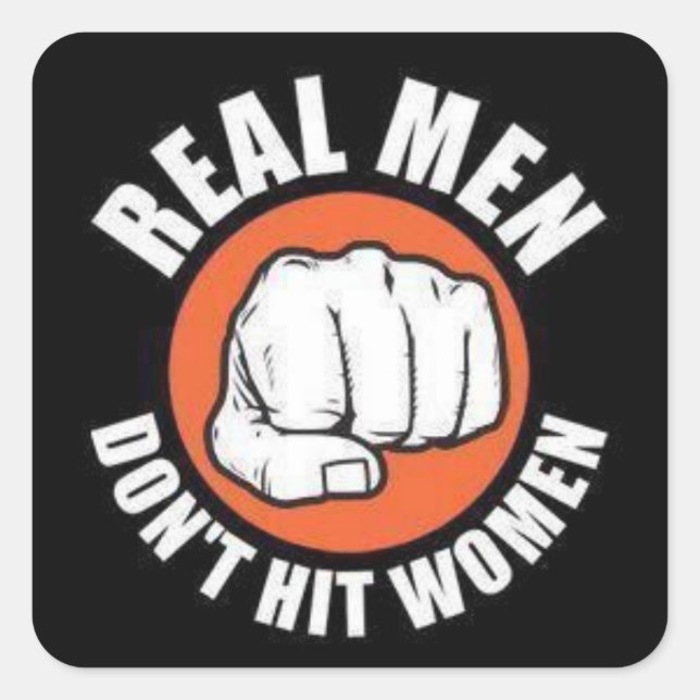 Real Men... Square Sticker (Front)