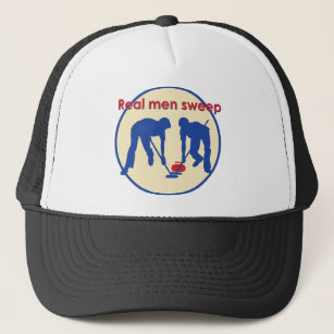 Real Men Sweep! Curling Trucker Hat