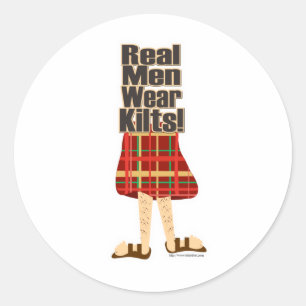 Real Men Wear Kilts Classic Round Sticker