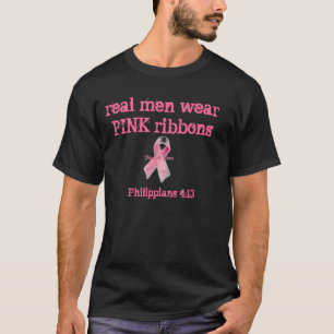 Real men wear pink ribbons Customize it T-Shirt