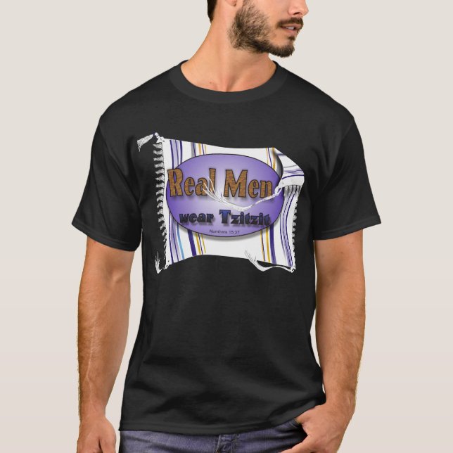 Real Men wear Tzitzit T-Shirt (Front)