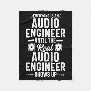 Real O Engineer Sound Engineering Funny Quote Fleece Blanket