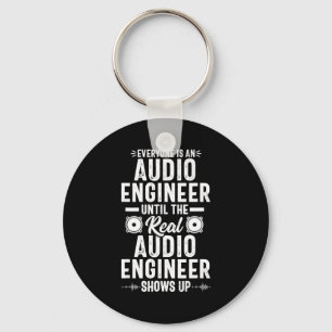 Real O Engineer Sound Engineering Funny Quote  Keychain