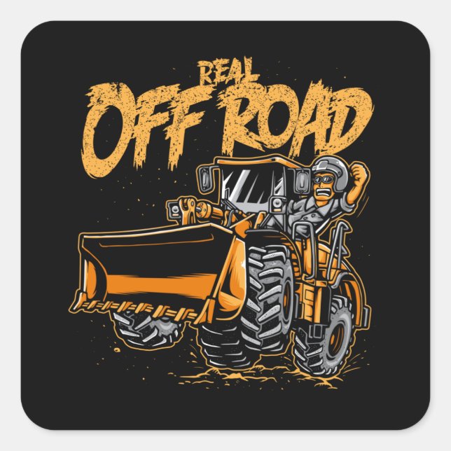 Real Off Road Truck Square Sticker (Front)