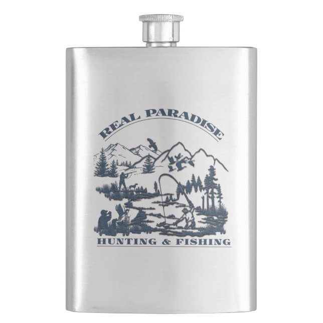 Real paradise Coffee Mug Flask (Front)