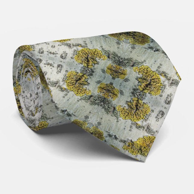 Real Photo Of Aspen Bark Texture Pattern Tie (Rolled)