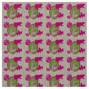 Real Pink and Green Fabric