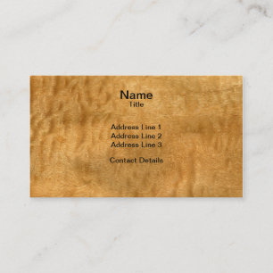 Real Pommele Sapele Veneer Woodgrain Business Card
