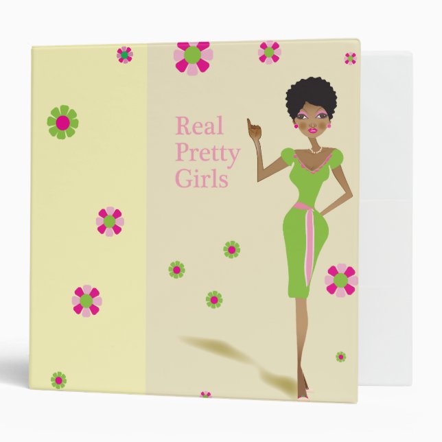 Real Pretty Pink and Green Life Binder (Front/Inside)