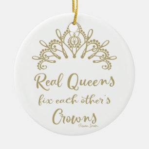 Real Queens Fix Each Other's Crown Ornament