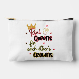 Real Queens Fix Each Other's Crowns Accessory Pouch