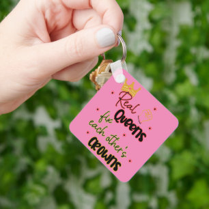 Real Queens Fix Each Other's Crowns Keychain
