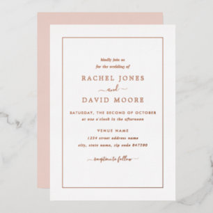 REAL ROSE GOLD FOIL Blush Pink Wedding