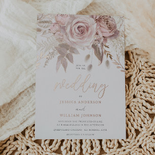Real Rose Gold Stunning Blush Floral Wedding