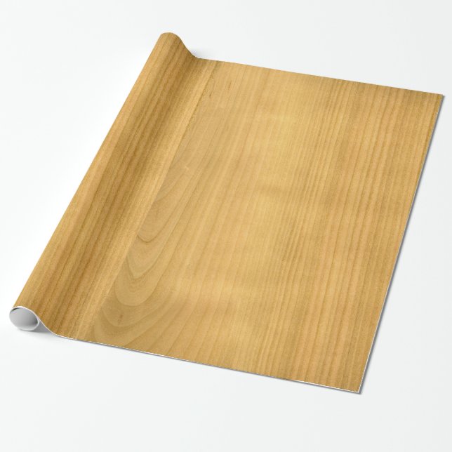 Real Scanned American Cherrywood Veneer Woodgrain Wrapping Paper (Unrolled)