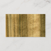 Real Scanned Australian Walnut Veneer Woodgrain Business Card (Back)