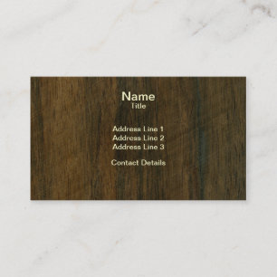 Real Scanned Rio Rosewood Palisander Veneer Wood Business Card