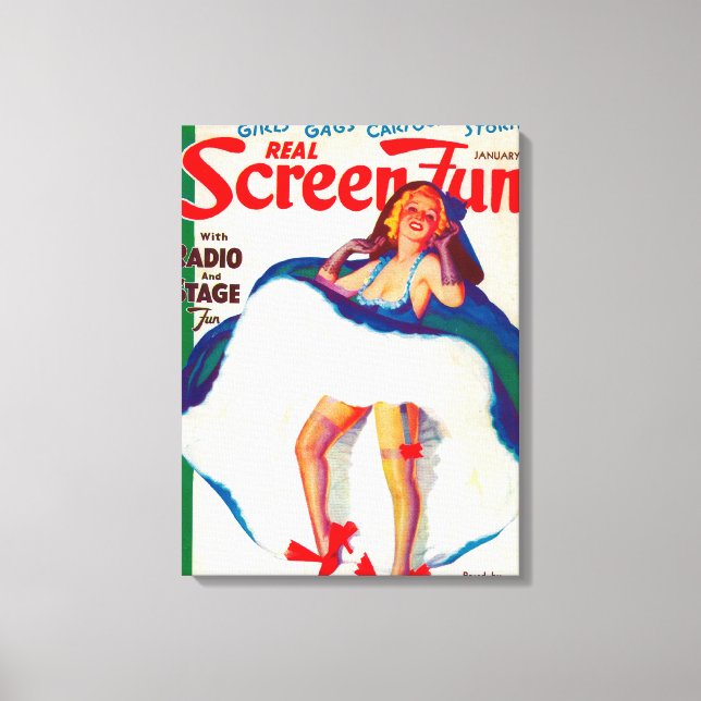 Real Screen Fun Magazine Cover Canvas Print (Front)