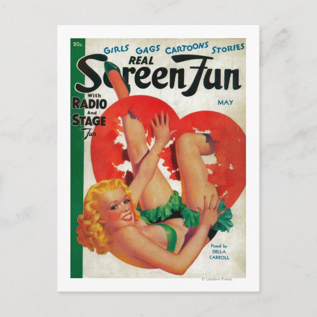 Real Screen Fun Magazine Cover Postcard (Front)