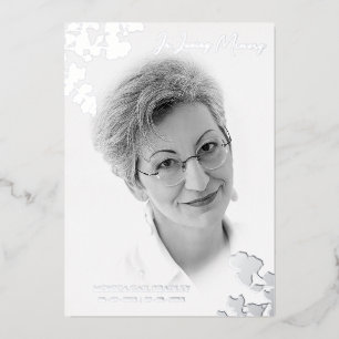 Real Silver Black White Photo Botanical Branches