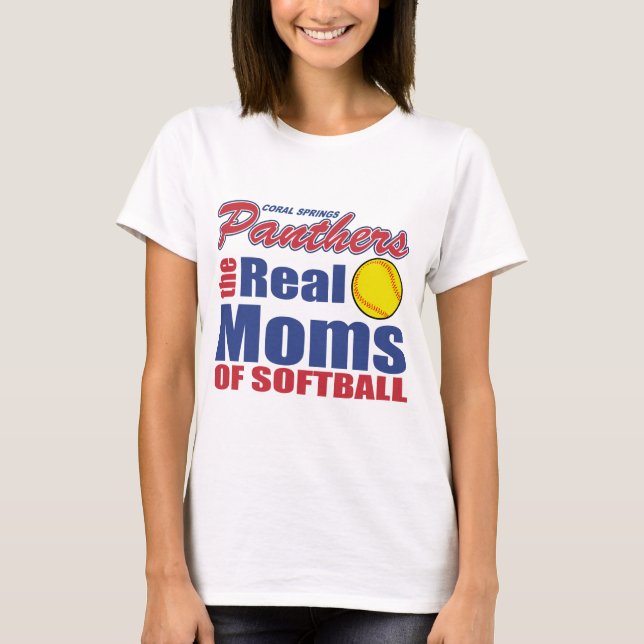 Real Softball Mom T-Shirt (Front)