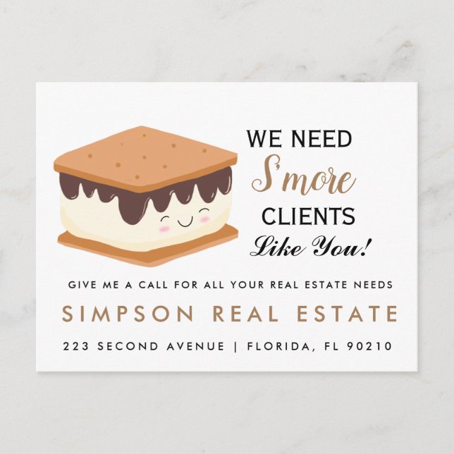 Real state Open House smore Pop by  Postcard (Front)