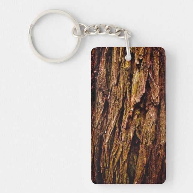 Real Tree Bark Keychain (Front)