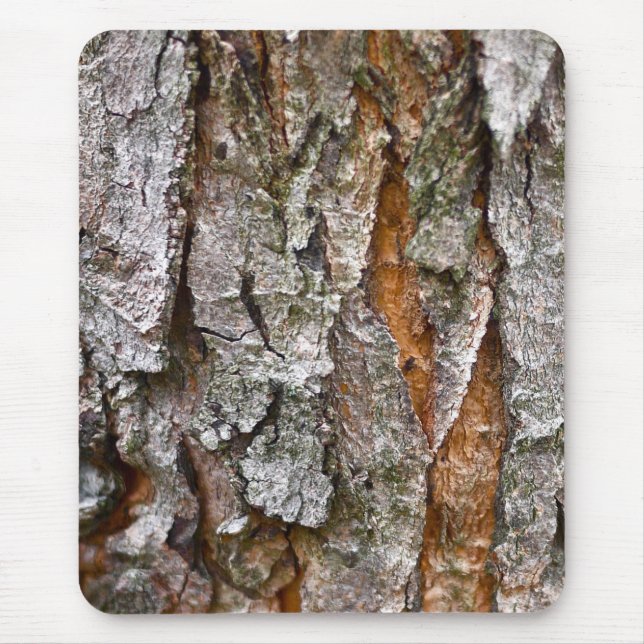 Real Tree Bark Texture Mouse Pad (Front)