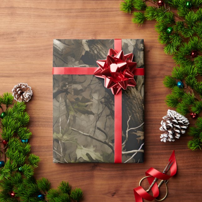 Real Tree Camouflage Wrapping Paper (Holiday Gift)