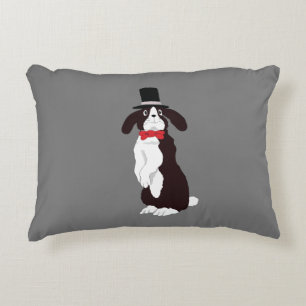 Real Tuxedo Bunny Accent Pillow