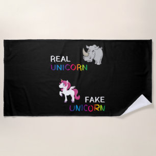 Real unicorn beach towel