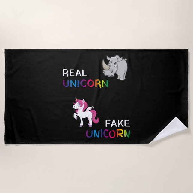 Real unicorn  beach towel (Front)