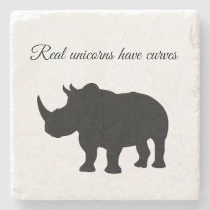 real unicorn stone coaster