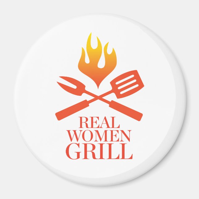 Real Women Grill Magnet (Front)