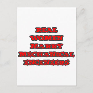 Real Women Marry Mechanical Engineers Postcard