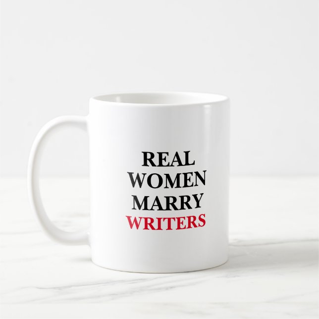 Real Women Marry Writers  Coffee Mug (Left)