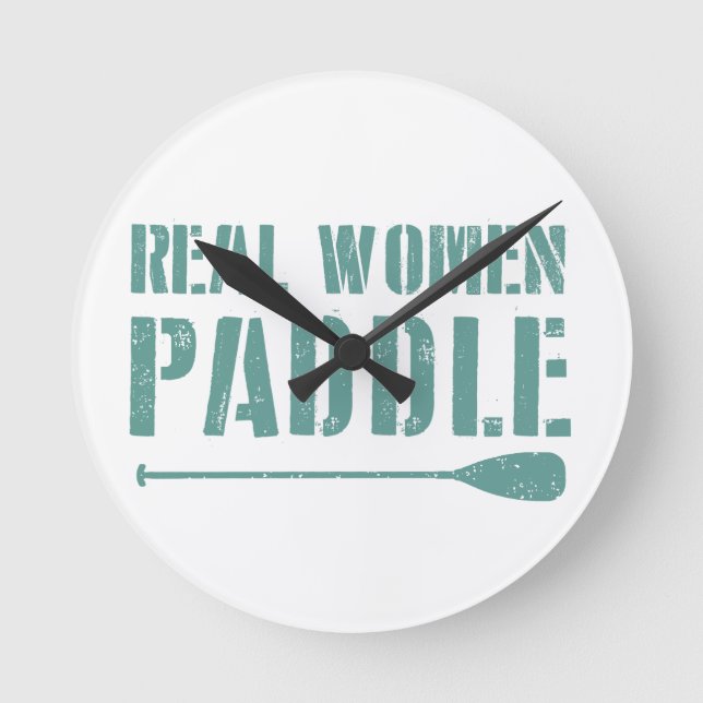 Real Women Paddle Round Clock (Front)