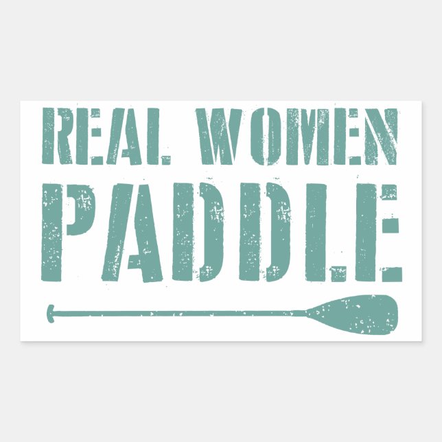 Real Women Paddle Sticker (Front)