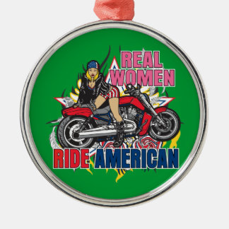 Real Women Ride American Motorcycles Ornament