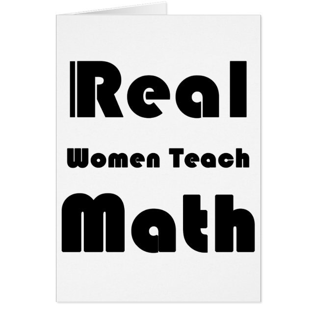 Real Women Teach Math (Front)