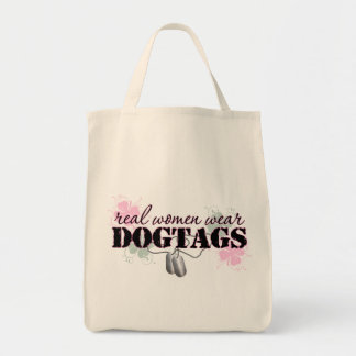 Real Women Wear Dog Tags! Tote Bag