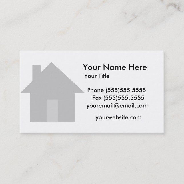 realator carte de visite simple maison moderne (Devant)